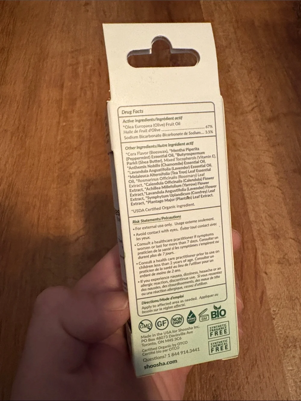 NWT Shoosha Organic Rescue Anti-Itch Balm for Insect Bites and Poison Ivy